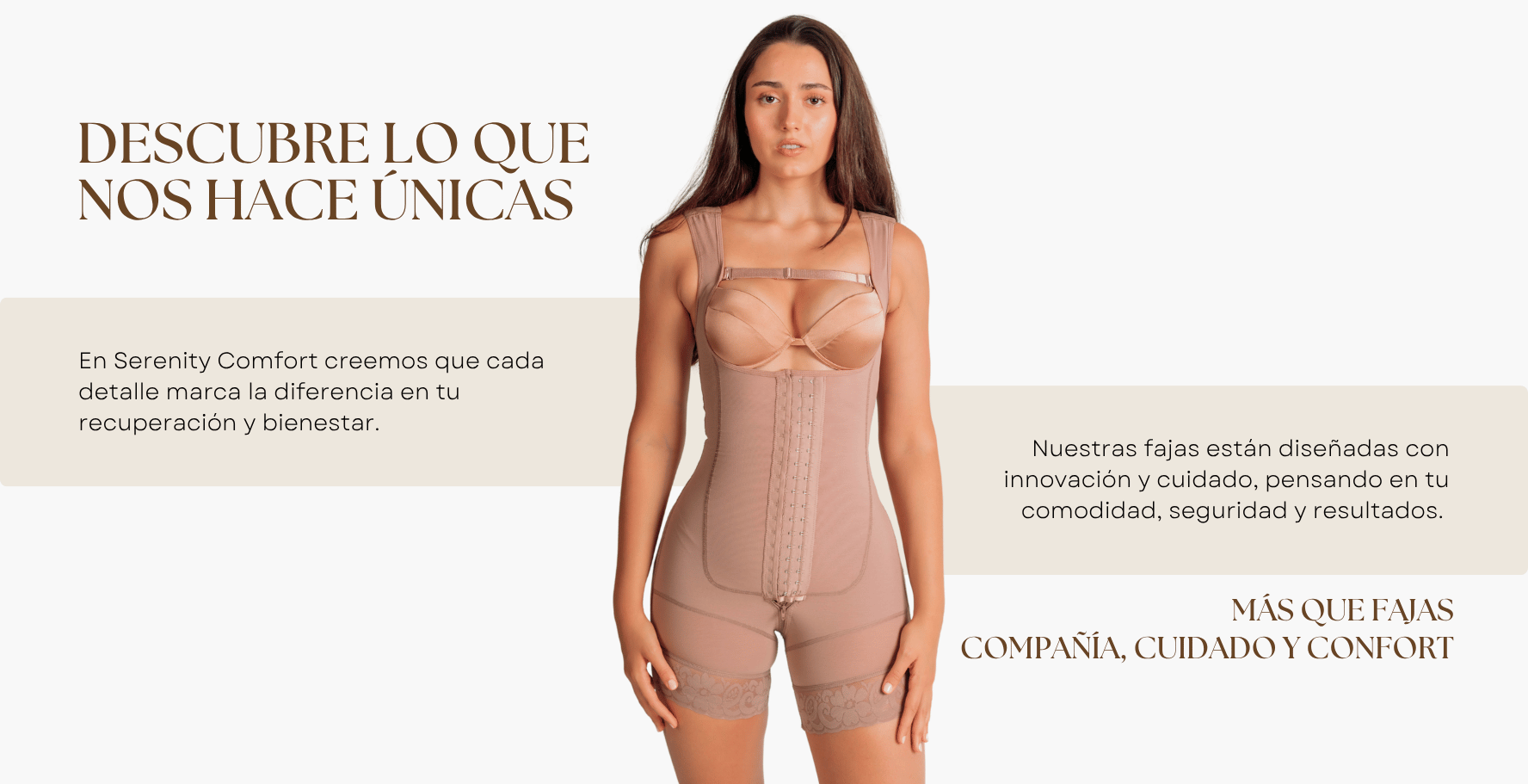 Detalles fajas Serenity comfort